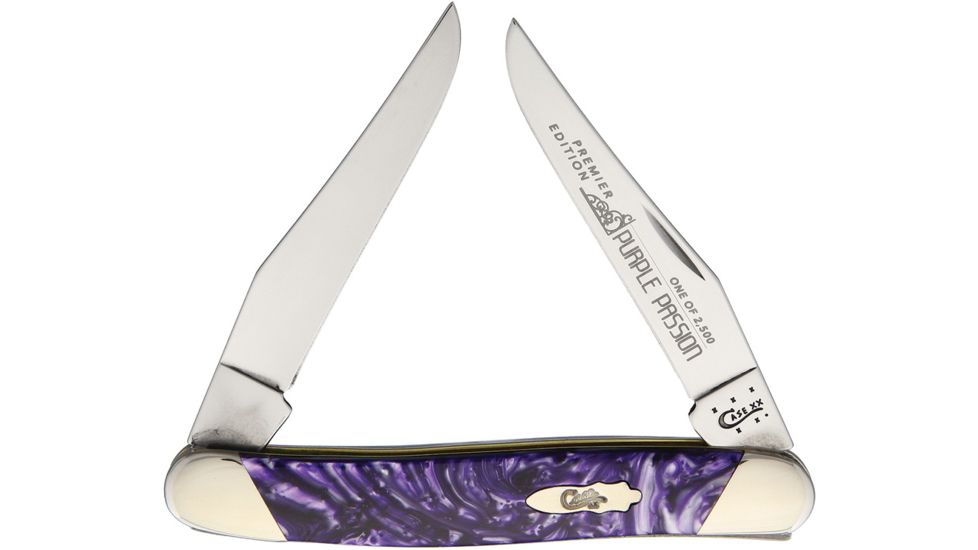 Case Muskrat Purple Passion Folding Knife,Stainless Steel,Twin Clip,Purple Passion,Corelon Handle CAS9200PP