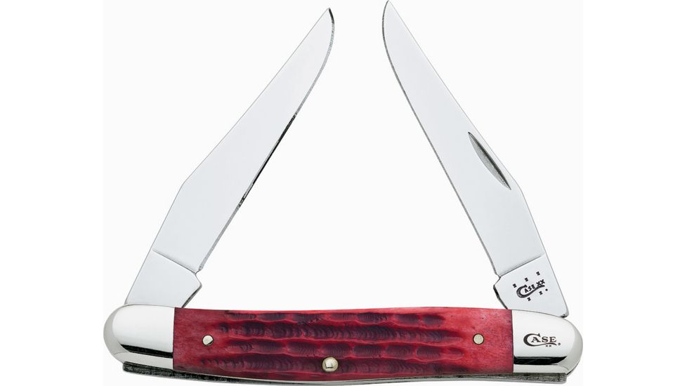Case Muskrat Red Deep Canyon Folding Knife,Clip,Deep Canyon Red,Bone Handle CA37887