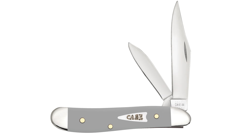 Case Peanut Folding Knife, 2.875in, 4220 SS, Clip/Pen Blades, Gray, 32597