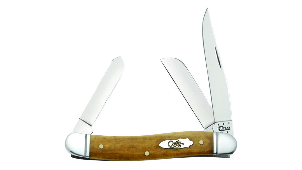 Case Medium Stockman Three Blade Folding Knife, 2.57in Clip Point, 1.7in Sheepsfoot, 1.88in Spey Point, Tru-Sharp Stainless Steel, Antique Bone Handle, 58185