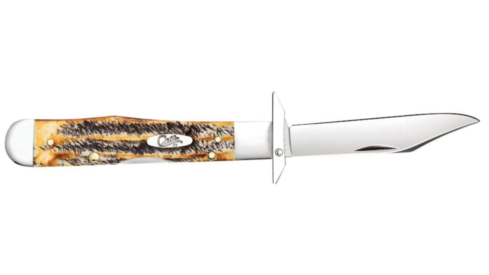 Case Cheetah Folding Knife, 4.38 in, Tru-Sharp Surgical Steel, Case 6.5 BoneStag Handle, 65319
