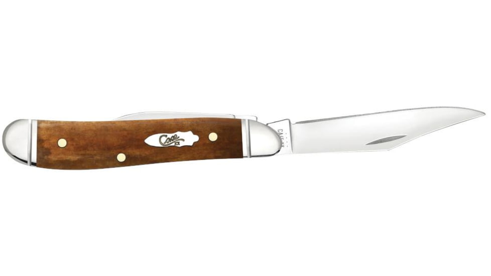 Case Peanut Folding Knife, 2.88 in, Tru-Sharp Surgical Steel, Smooth Antique Bone Handle, 58201