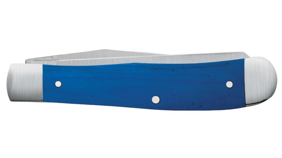 Case Trapper Folding Knife, 4.13 in, Tru-Sharp Surgical Steel, Blue G-10 Handle, 16740