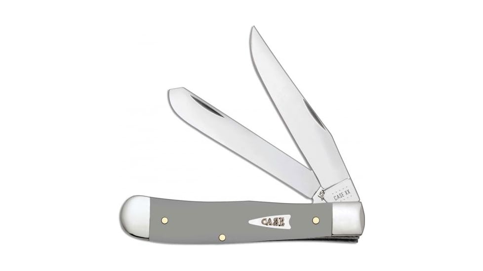 Case Trapper Folding Knife, 4.125in, 4254 SS, Clip/Spey Blades, Gray, 32590