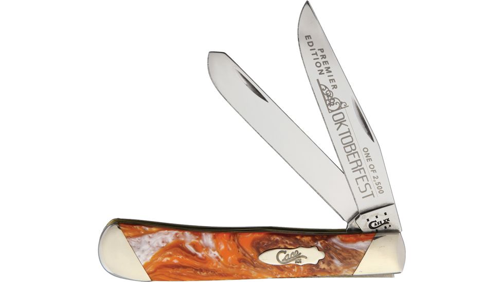 Case Trapper Oktoberfest Folding Knife,Stainless Steel,Clip and Spey,Oktoberfest,Corelon Handle CAS9254OF