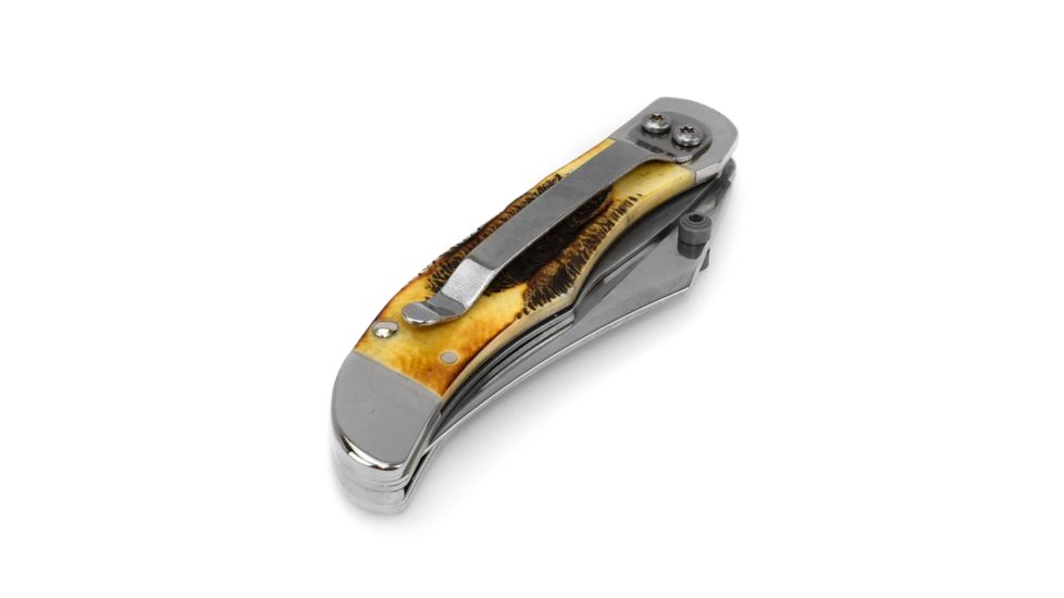 Case Tru-Sharp Blade / Bonestag Handle Kickstart Assisted Opening Mid-Folding Hunter, 4 in closed, 65314
