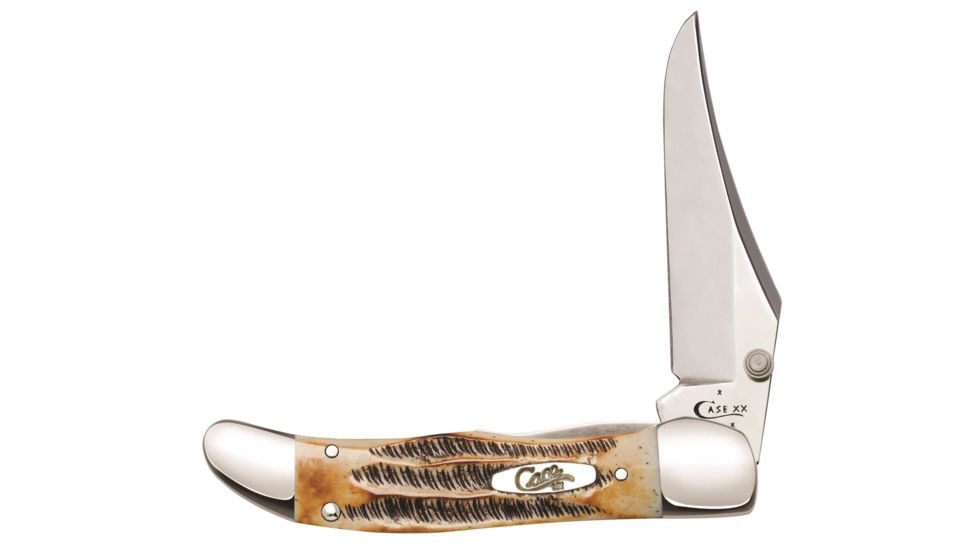 Case Tru-Sharp Blade / Bonestag Handle Kickstart Assisted Opening Mid-Folding Hunter, 4 in closed, 65314