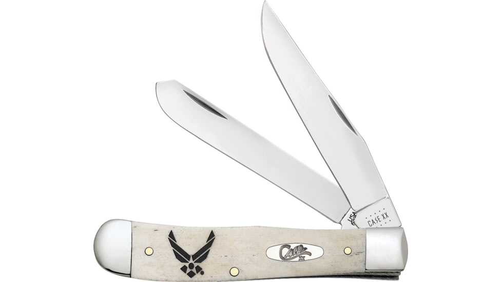 Case U.S. Air Force Trapper Folding Knife, natural, Natural smooth bone handle, 32403
