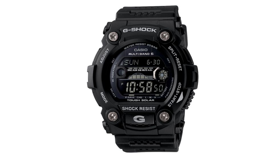 Casio Tactical G Rescue Tough Solar Watch / Tide, Black, small GW7900B-1
