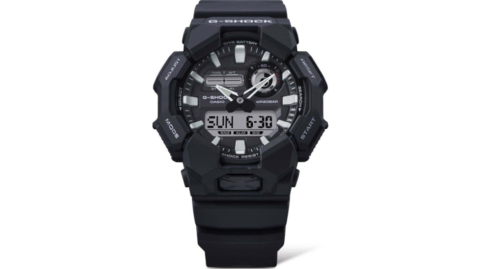 Casio G-Shock Mens Analog-Digital Movement Watch, 55 mm Case Diameter, Resin, Black, Bio-based Resin, GA-010-1A1CR