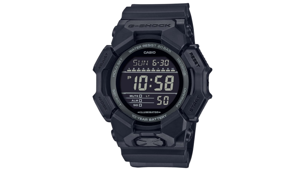 Casio G-Shock Mens Digital Movement Watch, 52 mm Case Diameter, Resin, Black, Bio-based Resin, GD-010-1A1CR