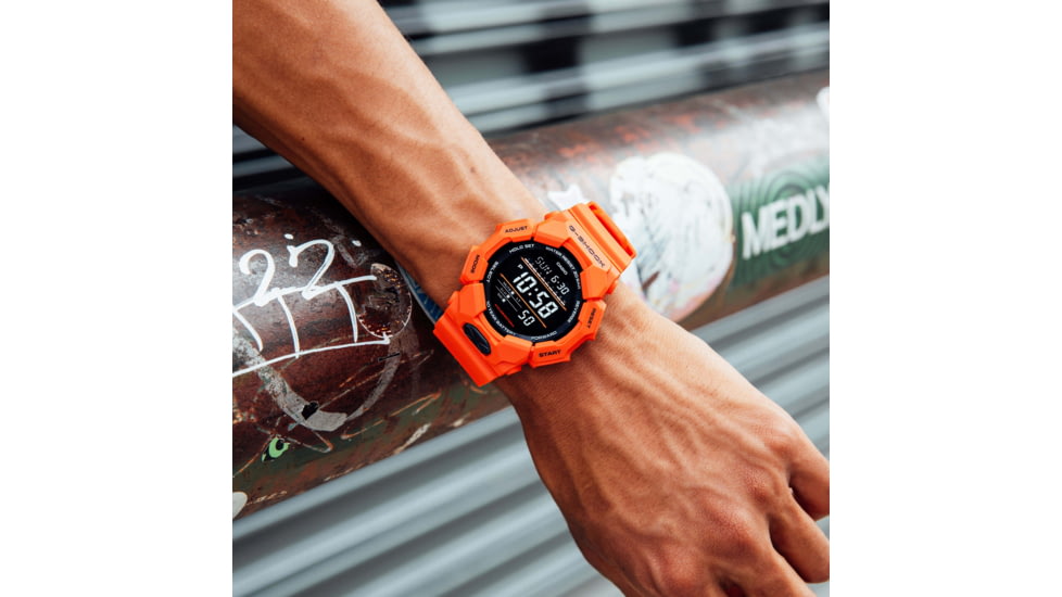 Casio G-Shock Mens Digital Movement Watch, 52 mm Case Diameter, Resin, Red, Bio-based Resin, GD-010-4CR