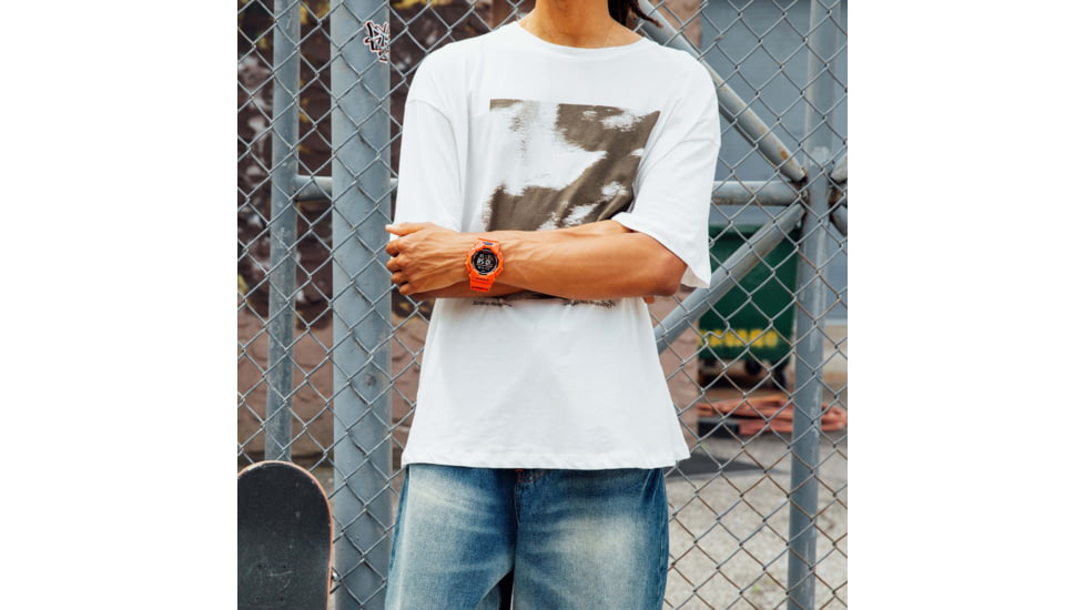 Casio G-Shock Mens Digital Movement Watch, 52 mm Case Diameter, Resin, Red, Bio-based Resin, GD-010-4CR