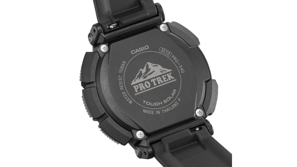 Casio Outdoor Casio Pro Trek Solar Watch Triple Sensor Watching Featuring an Altimeter, Barometer, Digital Compass, Thermometer and 100M WR - Mens, Black, One Size, PRG340-1
