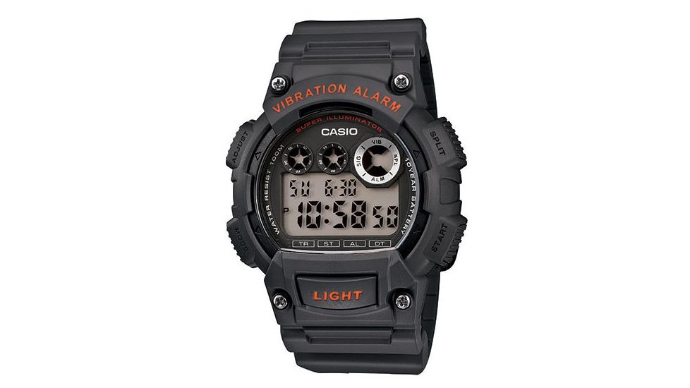 Casio Outdoor Mens W735H-8AV Watch with Vibration Alarm, Black W735H-8AVCF