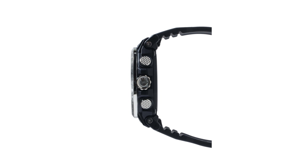 Casio Outdoor Pro Trek Solar Powered Triple Sensor Word Time Watch w/Biomas Plastic Case and Strap - Mens, Black, One Size, PRW-61-1A