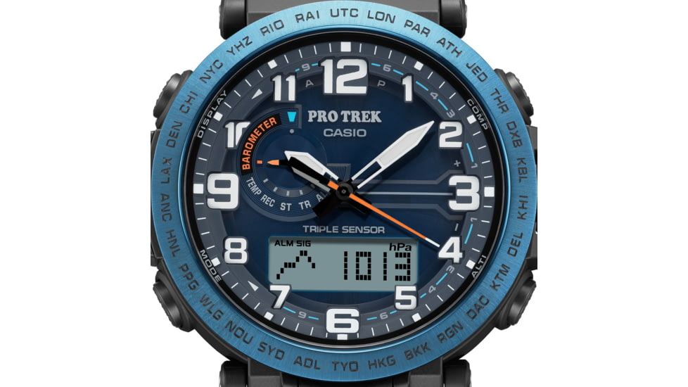 Casio PRO TREK Tough Solar Triple Sensor Watch - Mens, Blue, PRG601YB-2