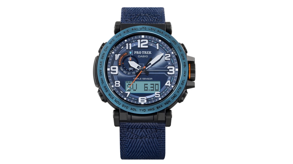 Casio PRO TREK Tough Solar Triple Sensor Watch - Mens, Blue, PRG601YB-2