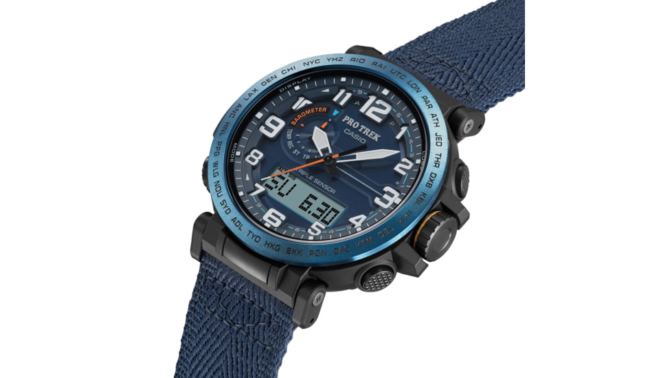 Casio PRO TREK Tough Solar Triple Sensor Watch - Mens, Blue, PRG601YB-2