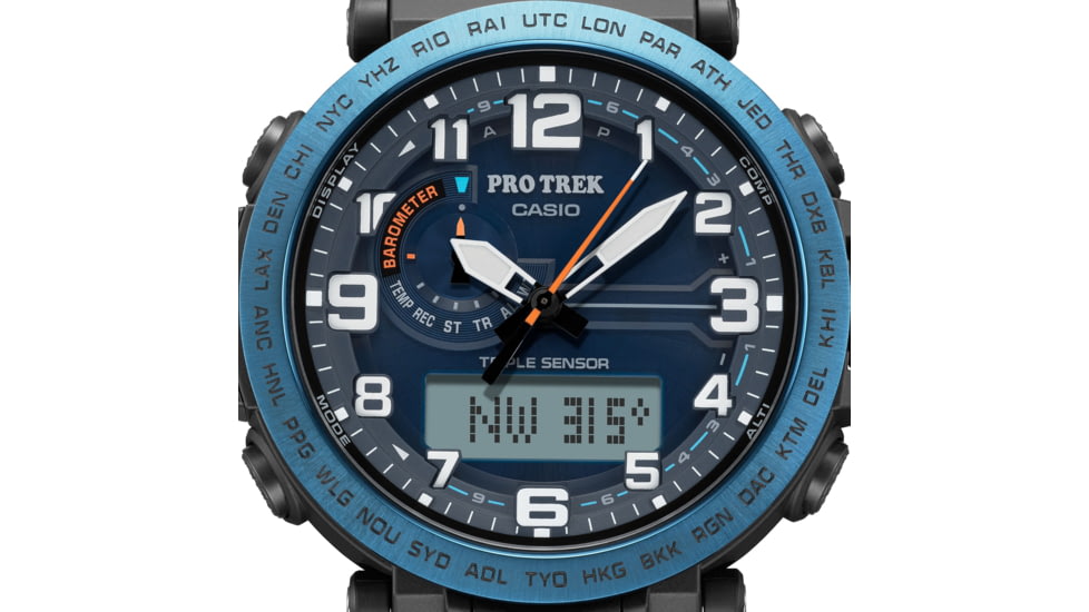 Casio PRO TREK Tough Solar Triple Sensor Watch - Mens, Blue, PRG601YB-2