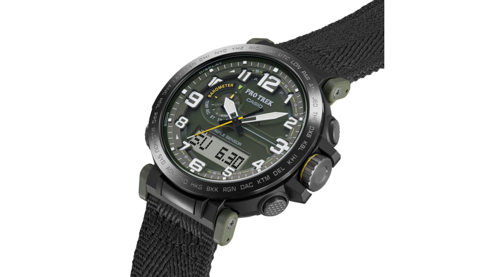 Casio PRO TREK Tough Solar Triple Sensor Watch - Mens, Green, PRG601YB-3