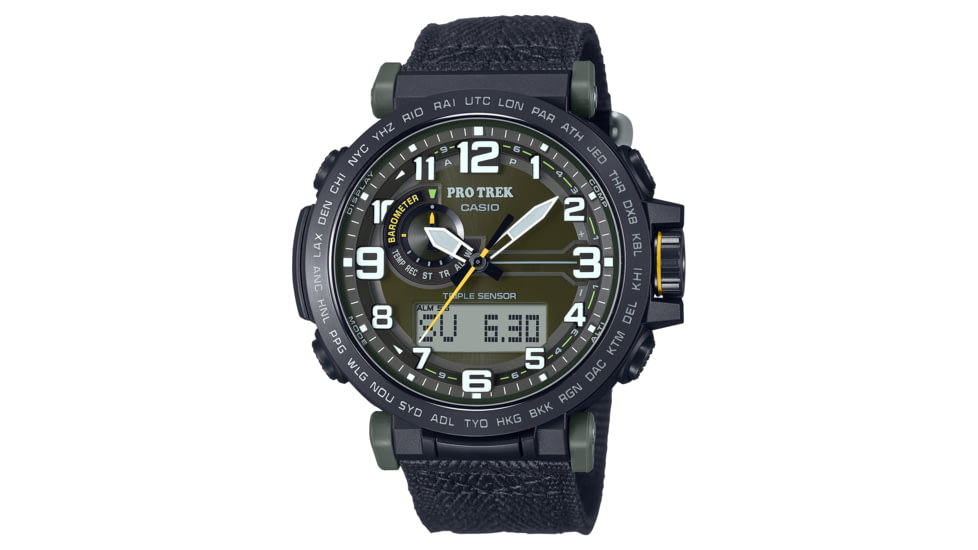 Casio PRO TREK Tough Solar Triple Sensor Watch - Mens, Green, PRG601YB-3