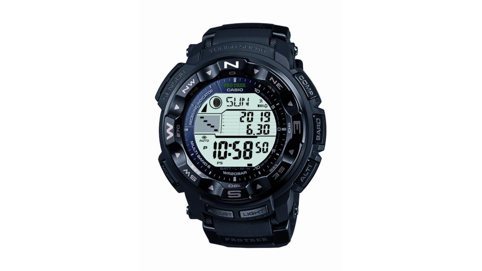 Casio ProTrek Atomic Solar Triple Sensor Watch, Black, small PRW2500-1A