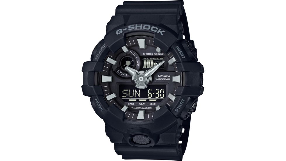 Casio Tactical G-Shock XL Analog-Digital Watch, Black, Adjustable, GA700-1B
