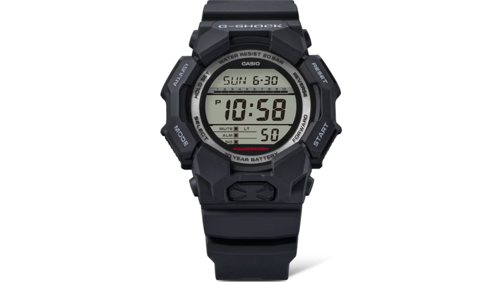 Casio Tactical G-Shock Classic 10-Year Battery Digital Watch - Mens, Black, One Size, GD-010-1CR