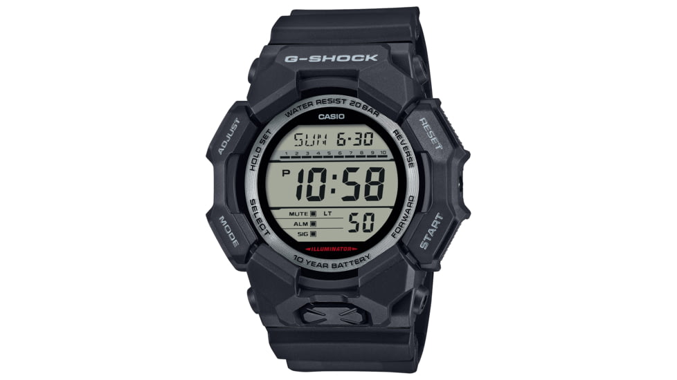 Casio Tactical G-Shock Classic 10-Year Battery Digital Watch - Mens, Black, One Size, GD-010-1CR