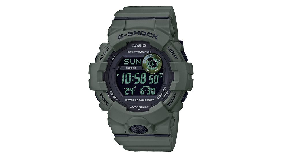 Casio Tactical G-Shock Power Trainer Watch, Green, GBD800UC-3