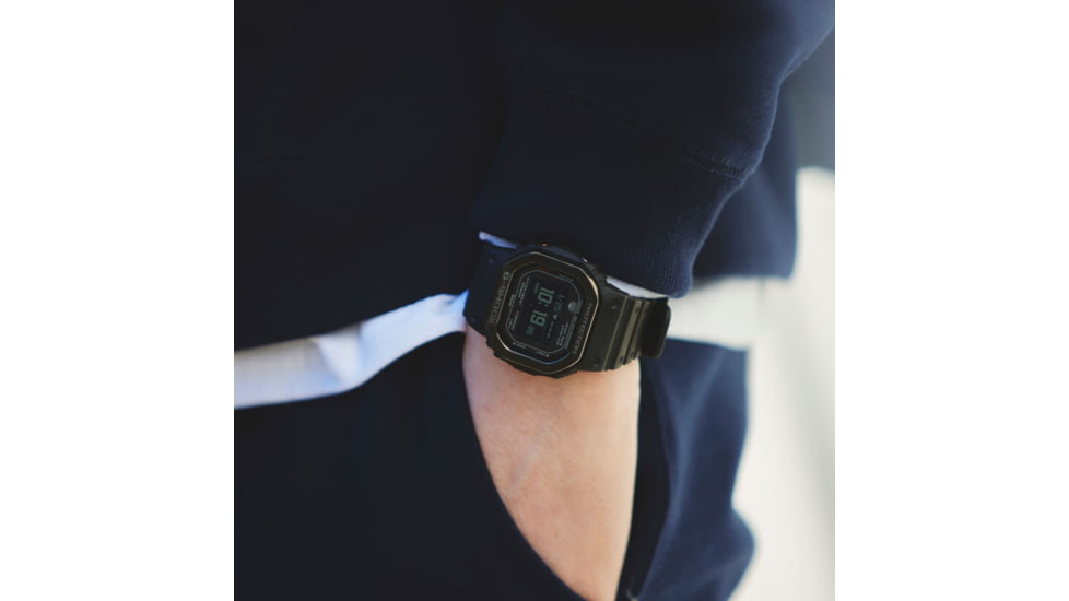 Casio Tactical G-Shock Solar-Powered Move Series Watch w/Heart Rate and Smartphone Link Connectivity - Mens, Black, One Size, DW-H5600MB-1CR