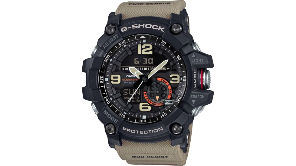 Casio Tactical Master of G, Mudmaster Watch, Brown Band, Brown, GG1000-1A5
