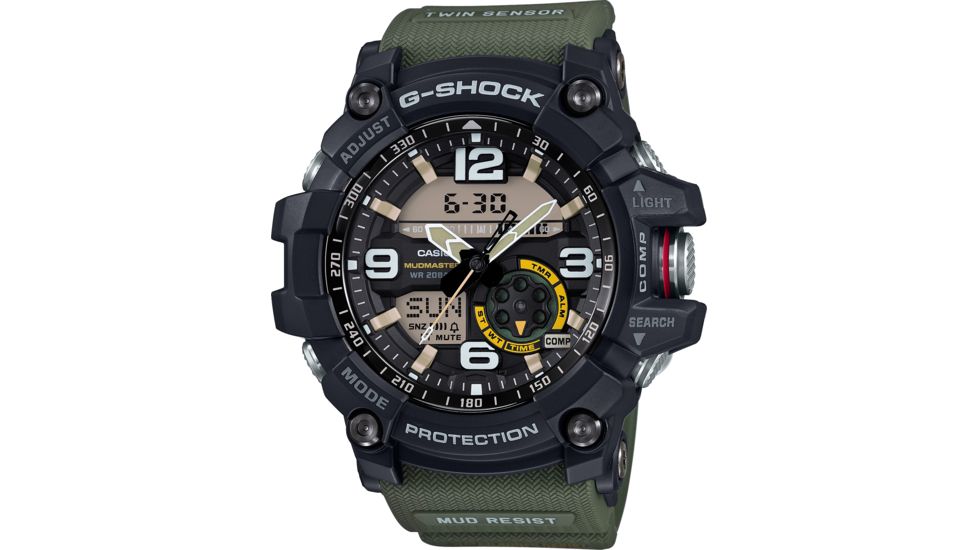 Casio Tactical Master of G, Mudmaster Watch, Green Band, Green, GG1000-1A3