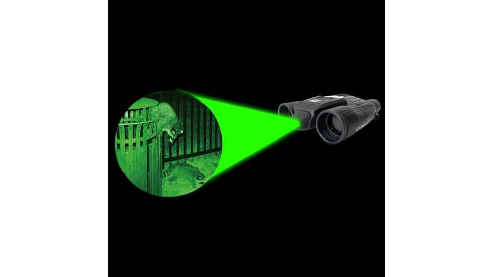 10x32mm Day/Night Green Laser Roof Prism Binocular and Case,Black