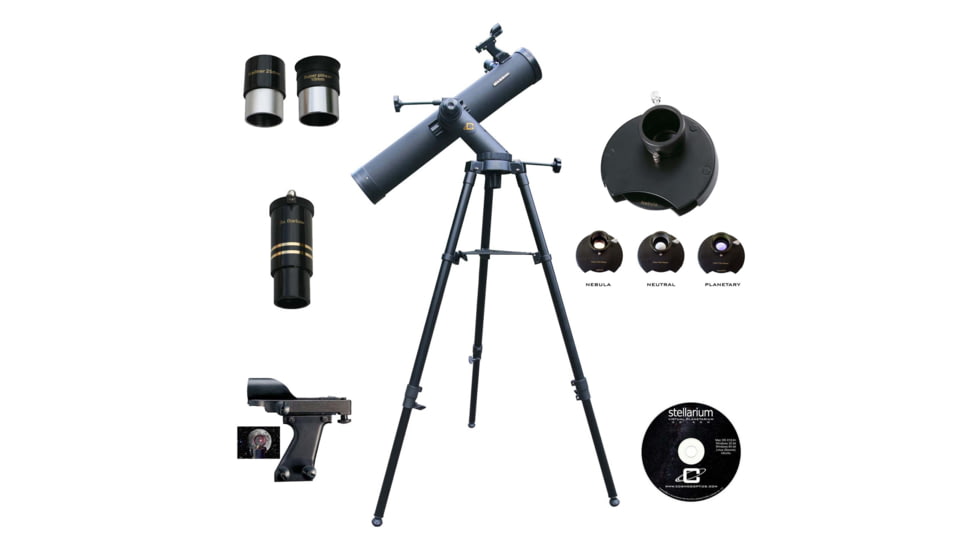 Cassini 1100mm x 102mm Reflector Telescope w/ Color Filter Wheel, Black, C-1100102CFW