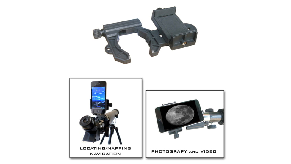 Cassini 800mm x 72mm Electronic Focus Erect Image Prism Telescope w/ Smartphone Adapter, White, SS-872EFS