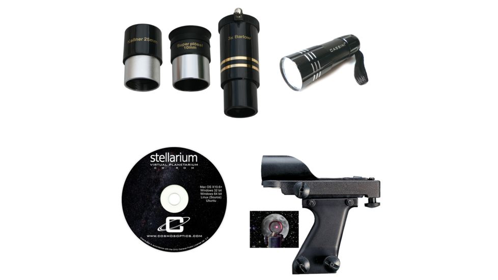 800x80mm Astronomical Red Led Light Reflector Telescope Kit,Black Granite