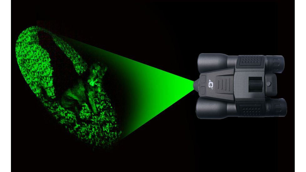 Cassini 8x32 mm Green Laser Binocular, Charcoal K-9