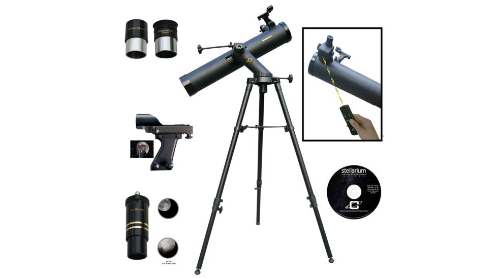 Cassini Astronomical Reflector Telescope, w/Electronic Focus, Black, 800x80mm, C-80080TREF