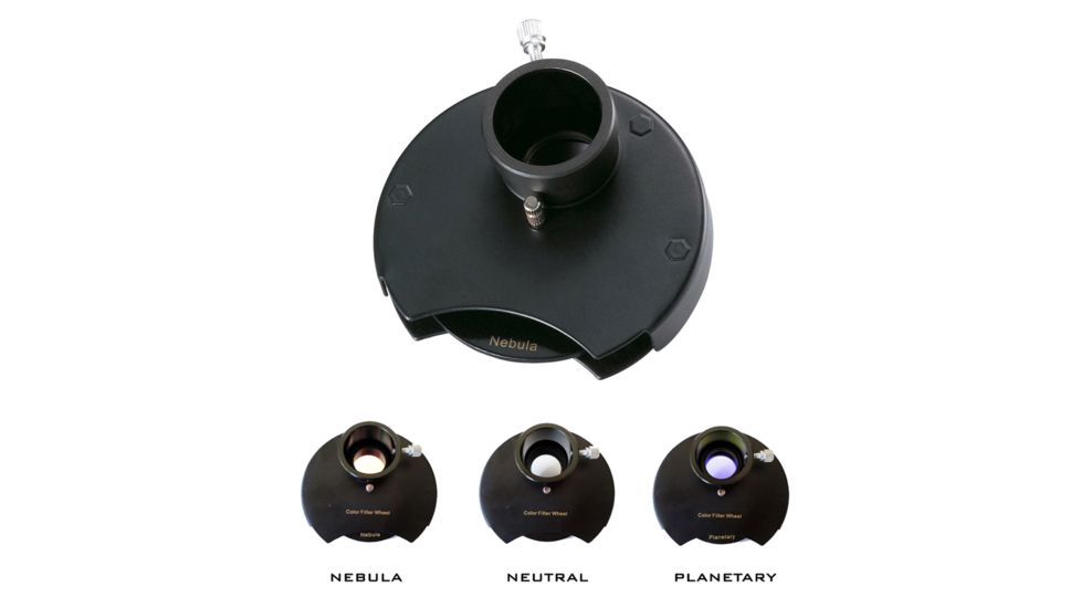 Cassini C-900135TR 900mm x 135mm Tracker Reflector Telescope w/Color Filter Wheel, Black, NSN N, C-900135TRCFW