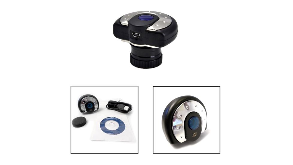 Cassini C-90080EQ1 900mm x 80mm EQ1 Mount Refractor Telescope w/1.3MP Digital Camera Kit, Black, NSN N, C-90080EQ1C13MP