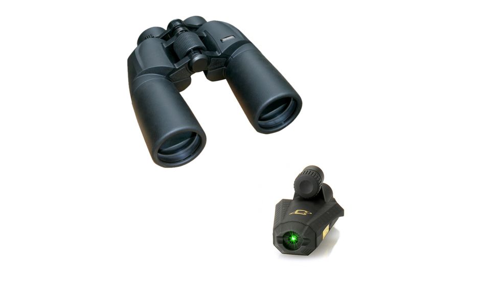 Cassini C-P7 7.5x50mm Waterproof Porro Prism Binocular w/Cassini C-IL Green Laser Illuminator