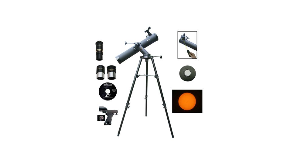 Cassini Tracker 800mm x 80mm Telescope with Electronic Focuser and Solar Filter Cap, Black, NSN N, C-80080TREFSF
