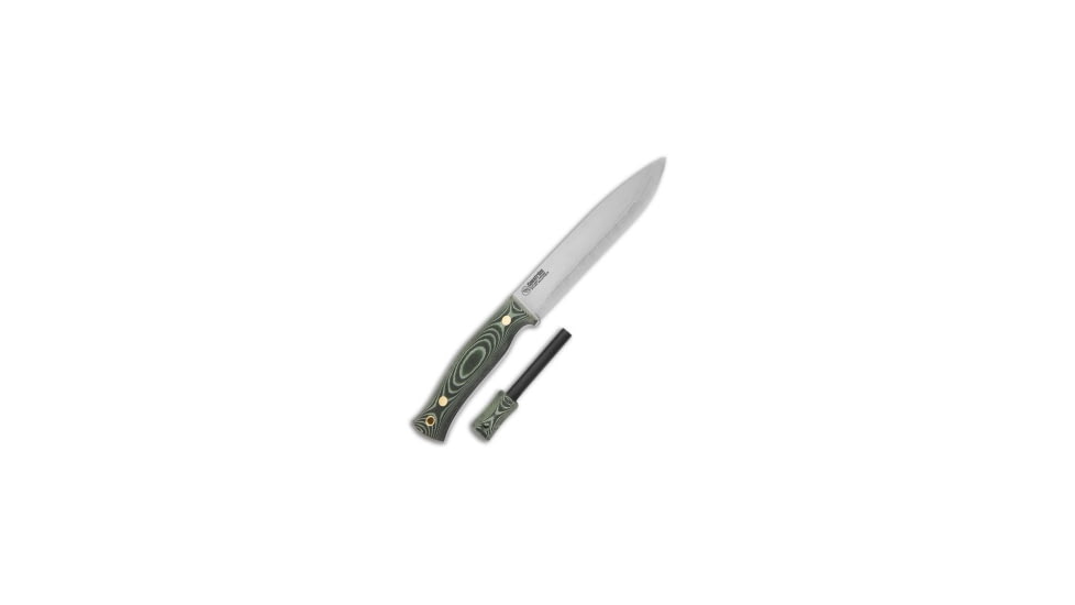 Casstrom Casstrom No. 14 SFK Fixed Blade Knife w/ Fire Striker Green Micarta 5.5" Satin, Green, Carbon Steel, adult, BHQ-202654