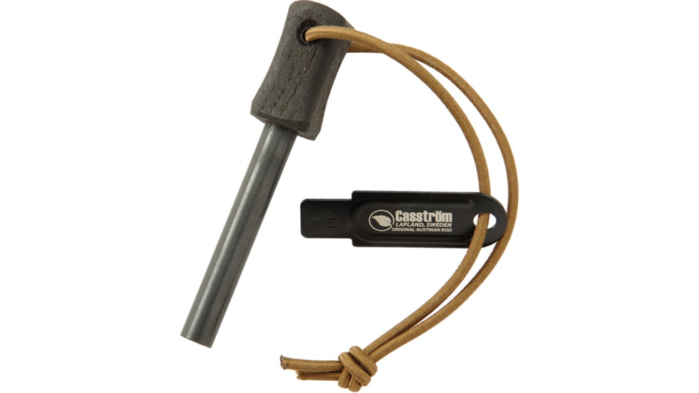 Casstrom Fire Steel Army Bog Oak Firestriker, 4in, 12209