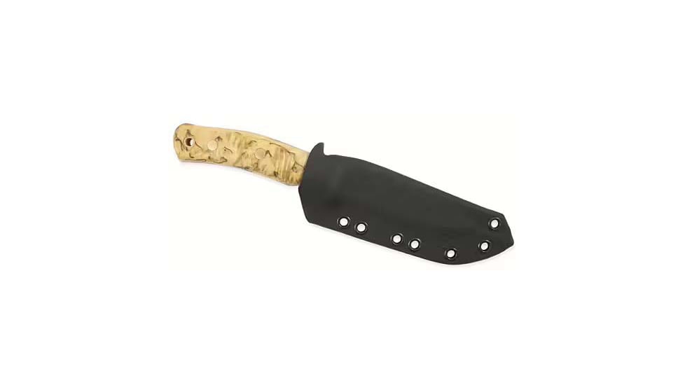 Casstrom No. 10 Birch Scandi Grind Forest Knife, 8.63in Overall, 4in Satin 14C28N Sandvik Blade, Curly Birch Handle, Scandi Grind Blade, Black Kydex Sheath, 14108