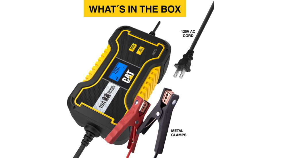 CAT 10 Amp Professional Battery Charger, Yellow/Black, CBC10