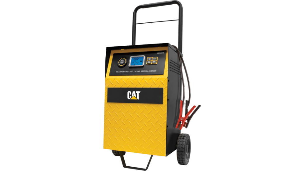 CAT 40 Amp Professional Rolling Battery Charger, 3 Amp Maintainer With 200 Amp Engine Start, Yellow/Black, CBC200EW