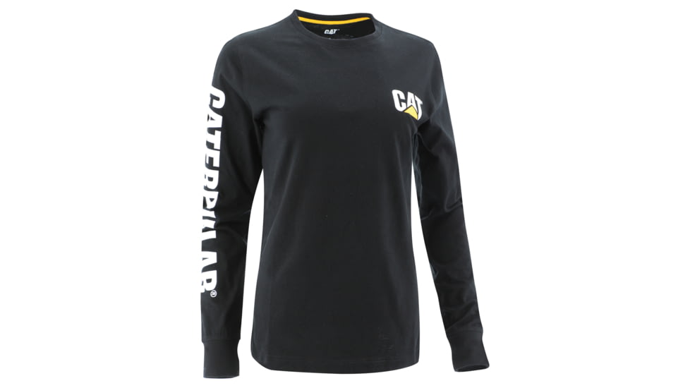 Caterpillar Banner L/S T-Shirt - Women's, Extra Small, Black, 1010016-10158-XS